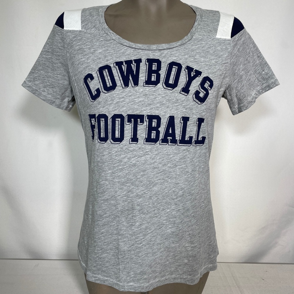 Dallas Cowboys NFL Football Cowboys Her Style Gray Jersey T-Shirt Women's MEDIUM